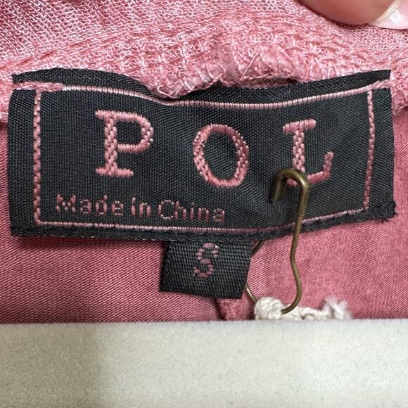 POL Red Brick Fringe V-Neckline Tunic Sleeveless Small Western NWT - Picture 7 of 9